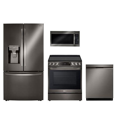 LG Appliances Black Stainless Steel 4-piece Suite