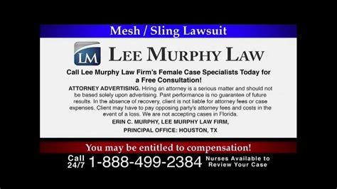 Lee Murphy Law TV Commercial for Mesh Or Sling