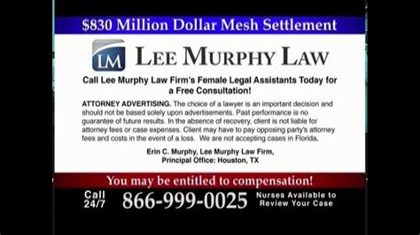 Lee Murphy Law TV Spot, 'Surgical Mesh'