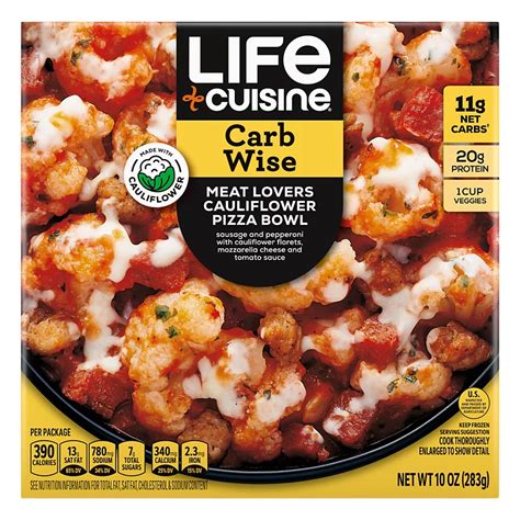 Life Cuisine Cauliflower Meatlovers Pizza Bowl