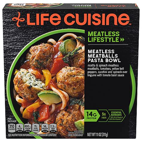 Life Cuisine Meatless Lifestyle Ricotta & Cauliflower Meatless Meatballs Pasta Bowl tv commercials