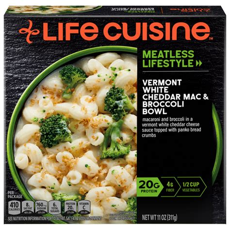 Life Cuisine Meatless Lifestyle Vermont White Cheddar Mac & Broccoli Bowl