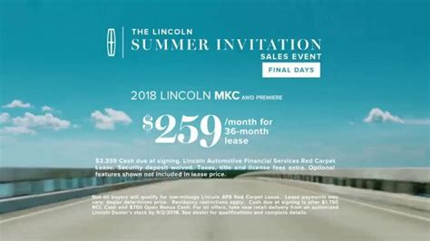 Lincoln Summer Invitation Sales Event TV commercial - New Mix