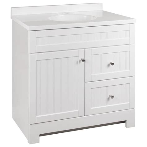 Lowe's Ellenbee White Integral Single Sink Bathroom Vanity logo