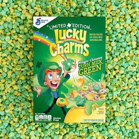 Lucky Charms Limited Edition Magic Clovers Turn Milk Green tv commercials