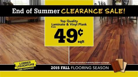Lumber Liquidators End of Summer Clearance Sale TV commercial - Now is the Time