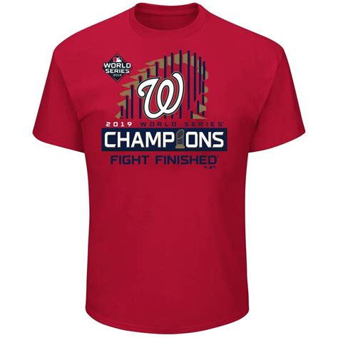 MLB Shop 2019 Men's Washington Nationals Gray World Series Champions T-Shirt