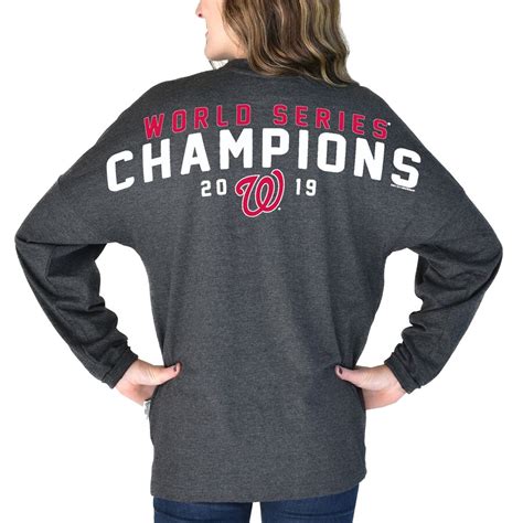 MLB Shop 2019 Women's Washington Nationals Gray 2019 World Series Champions T-Shirt tv commercials