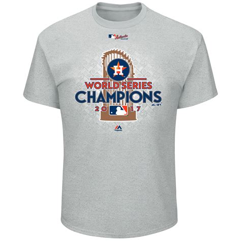 MLB Shop Men's Houston Astros Heather Gray 2017 World Series Champions T-shirt photo