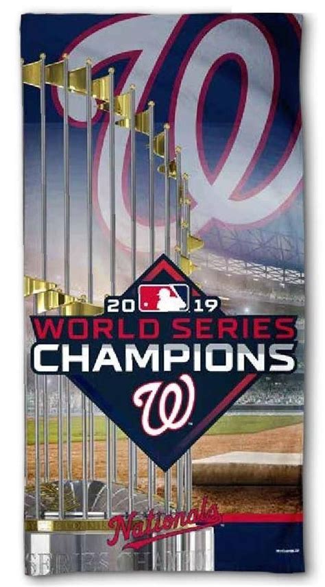 MLB Shop Washington Nationals WinCraft 2019 World Series Champions Locker Room Towel logo