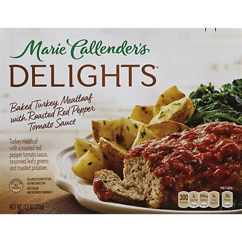 Marie Callender's Delights Baked Turkey Meatloaf with Roasted Red Pepper Tomato Sauce