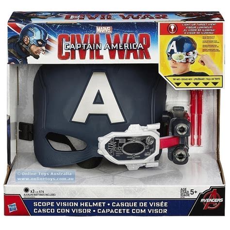 Marvel (Hasbro) Marvel Captain America: Civil War Captain America Scope Vision Helmet logo