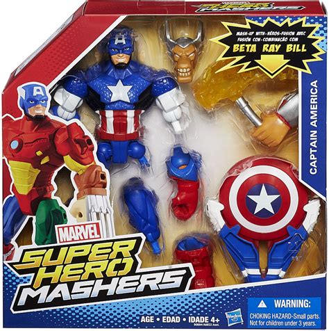 Marvel (Hasbro) Marvel Super Hero Mashers Captain America Figure tv commercials