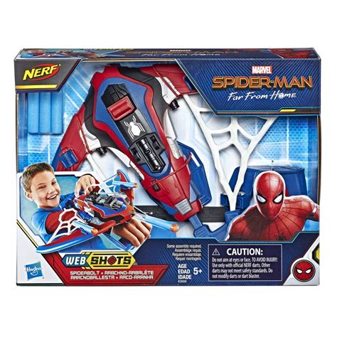 Marvel (Hasbro) Spider-Man Web Shots Spiderbolt NERF Powered Blaster Toy logo