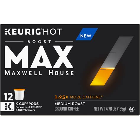 Maxwell House MAX Boost 1.25x Caffeine K-CUP Pods logo