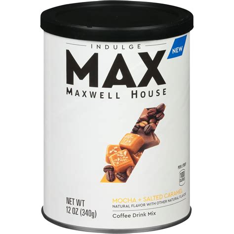 Maxwell House MAX Indulge Coffee Drink Mix Mocha + Salted Caramel logo