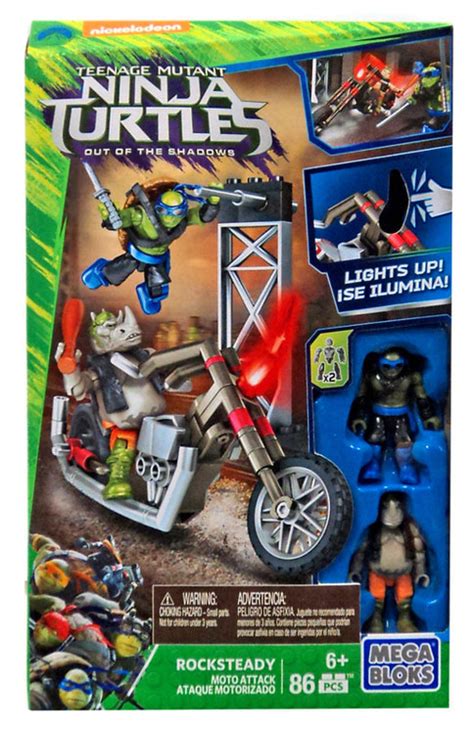 Mega Bloks TMNT: Out of The Shadows Rocksteady Moto Attack Playset tv commercials