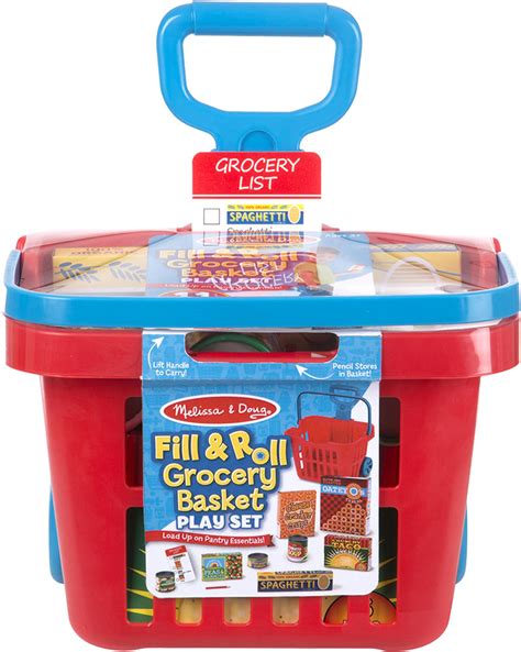 Melissa & Doug Fill and Roll Grocery Basket Play Set