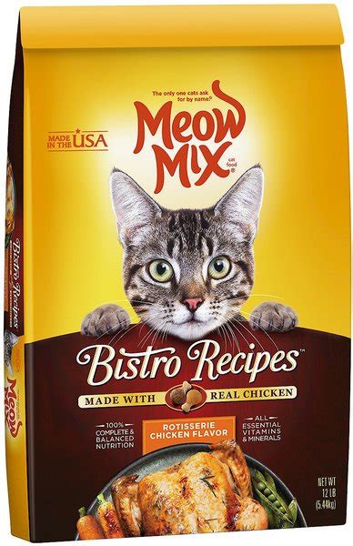 Meow Mix Bistro Recipes Rotisserie Chicken Flavor logo