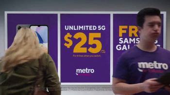Metro by T-Mobile TV commercial - Unlimited 5G for $25 and Free Samsung Galaxy 5G