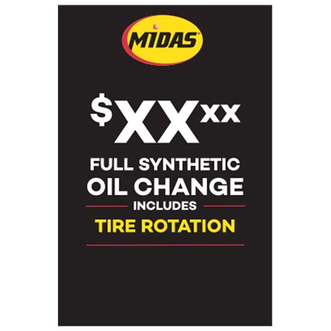 Midas Full Synthetic Oil Change