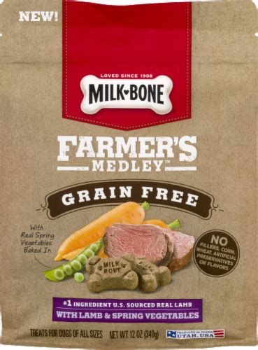 Milk-Bone Farmer’s Medley Grain Free With Lamb and Spring Vegetables Biscuits logo