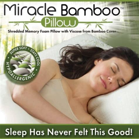 Miracle Bamboo Pillow Pillow Cushion tv commercials