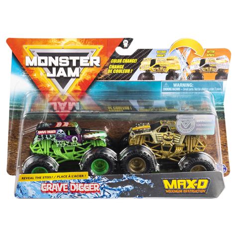 Monster Jam Toys Color Change Trucks: Grave Digger logo