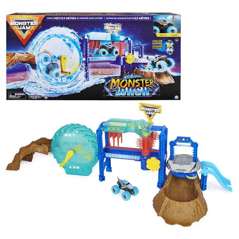 Monster Jam Toys Megalodon Monster Wash logo