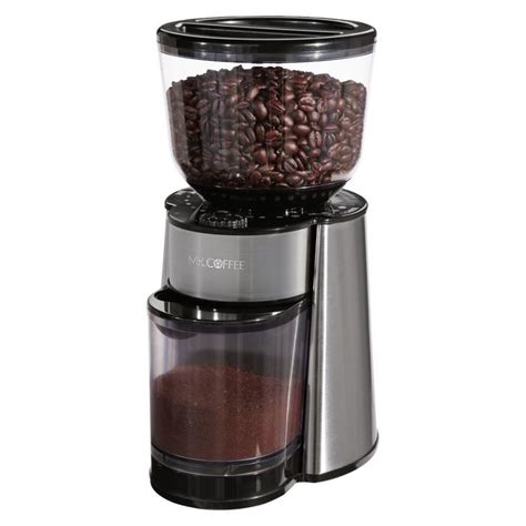 Mr. Coffee Automatic Burr Mill Grinder, Stainless Steel