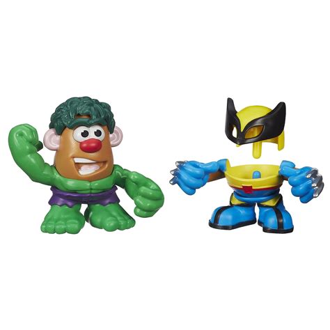 Mr. Potato Head Mr. Potato Mixable, Mashable Heroes Hulk and Wolverine logo