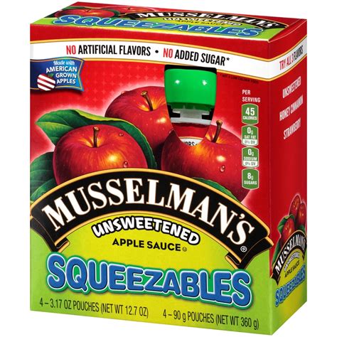 Musselman's Squeezables Unsweetened Applesauce