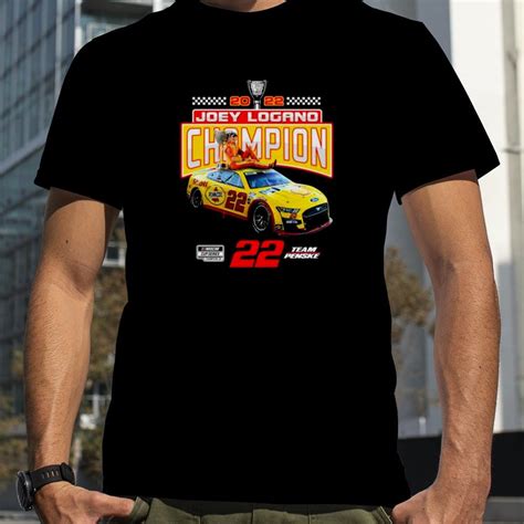 NASCAR Joey Logano Team Penske 2022 NASCAR Cup Series Champion T Shirt logo