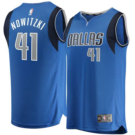 NBA Store Men's Dallas Mavericks Dirk Nowitzki Blue Fast Break Replica Jersey