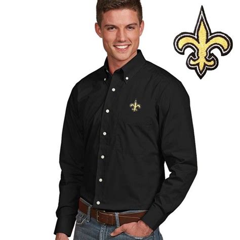 NFL Shop Men's New Orleans Saints Antigua Black Dynasty Woven Long Sleeve Shirt tv commercials