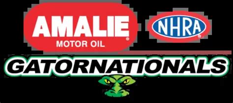 NHRA 2016 Amalie Motor Oil NHRA Gatornationals Tickets logo