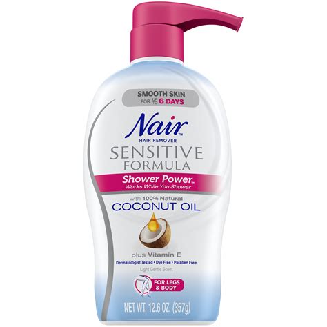 Nair Sensitive Formula Glides Away With Coconut Oil and Vitamin E