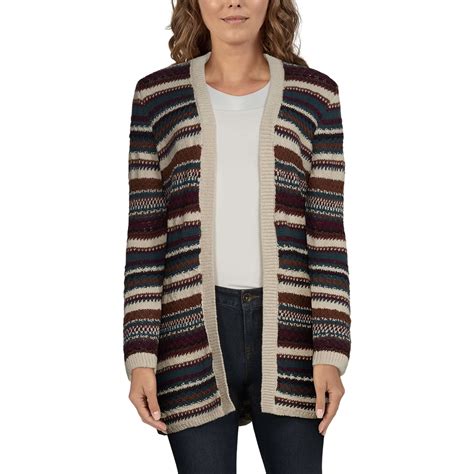 Natural Reflections Ladies Plaid Cardigan logo