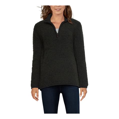 Natural Reflections Ladies' Sherpa Fleece Snap Mock Neck Pullover logo