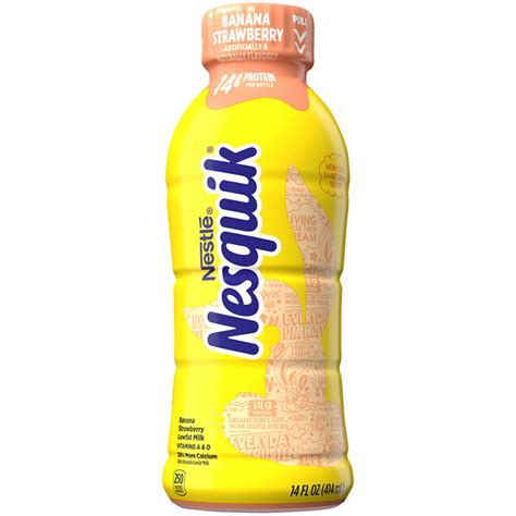 Nesquik Banana Strawberry Lowfat Milk logo