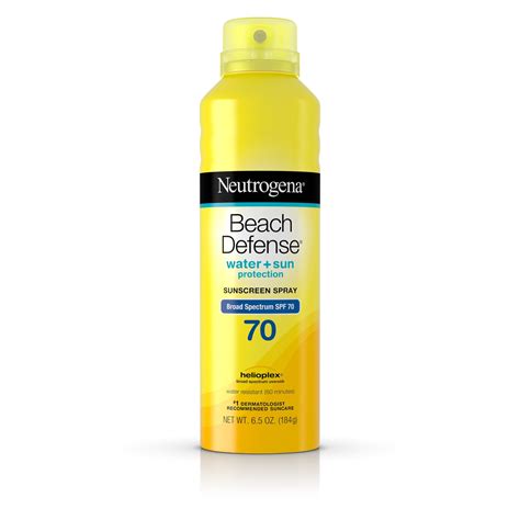 Neutrogena (Skin Care) Beach Defense Water + Sun Protection Sunscreen Spray Broad Spectrum SPF 70 tv commercials