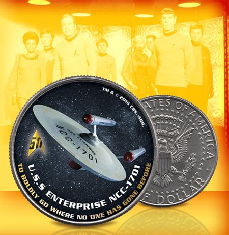 New England Mint Coins 2016 50th Anniversary Star Trek Half Dollars