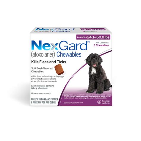 NexGard Chewables for Dogs 24.1-60.0 lbs