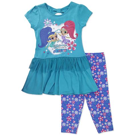 Nickelodeon Shimmer and Shine Toddler Girl Knit Tunic and Leggings Outfit Set