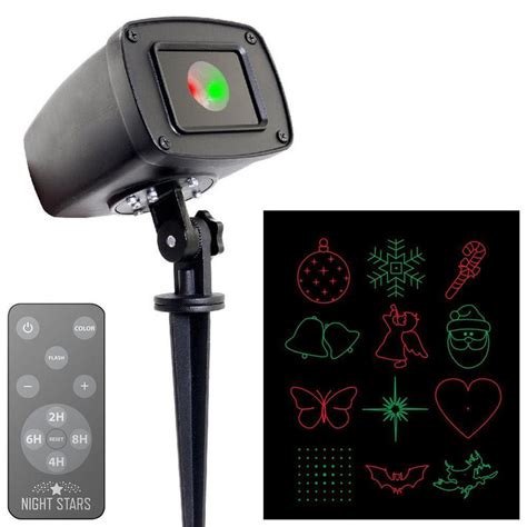 Night Stars Red and Green Motion Laser Light Projector