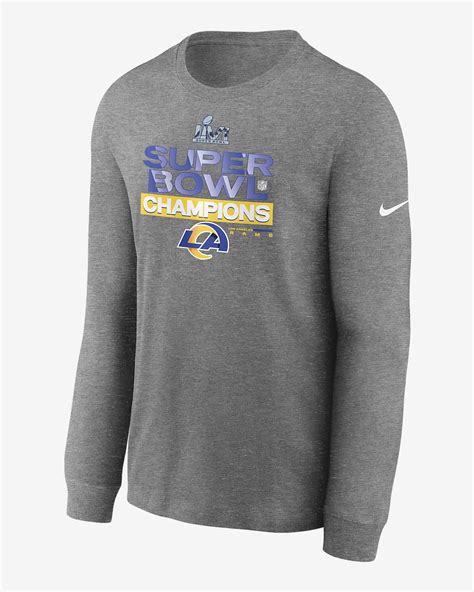 Nike Men's Los Angeles Rams Super Bowl LVI Champions Trophy Collection T-Shirt tv commercials