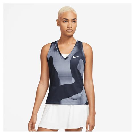 Nike Womens Court Dri-Fit Victory Print Tennis Tank logo