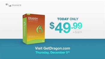 Nuance Dragon TV commercial - Half Off Today Only