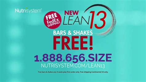 Nutrisystem Lean13 tv commercials