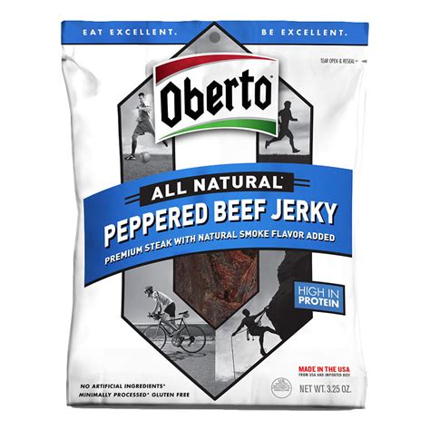 Oberto All Natural Peppered Beef Jerky logo